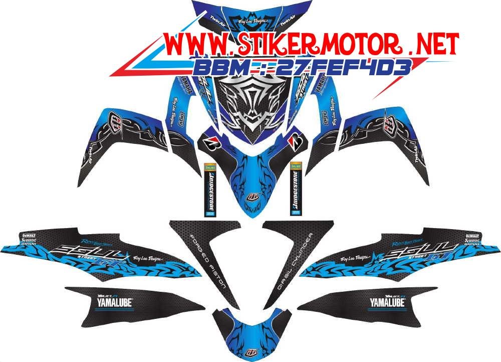striping motor Soul GT tribal blue - stikermotor.net Customize Without
