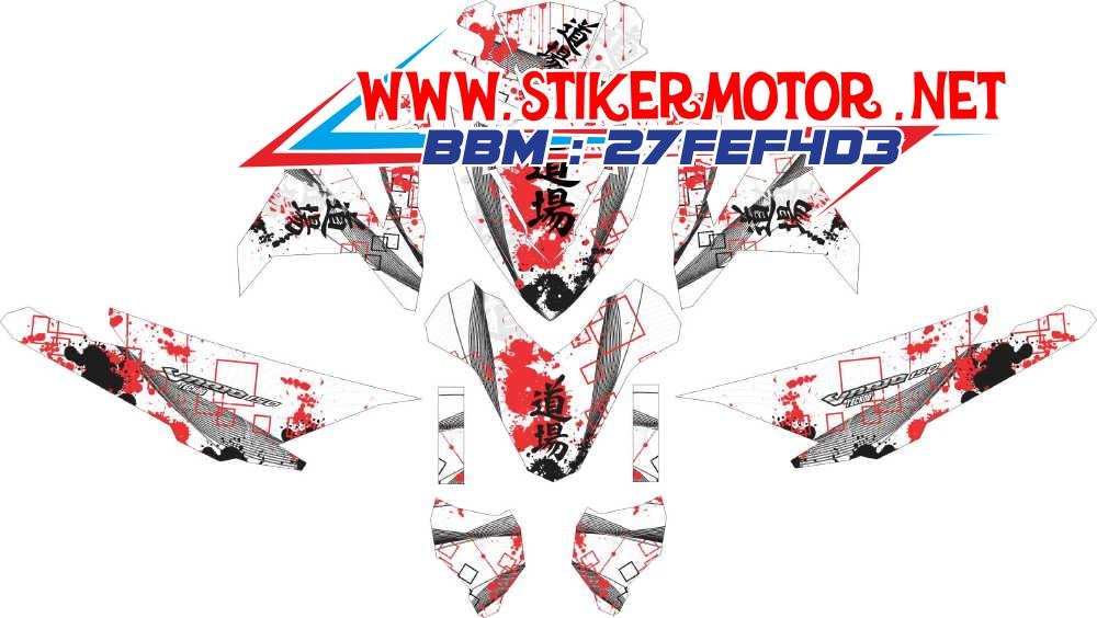 striping motor  vario  150  esp japan merah  stikermotor net 